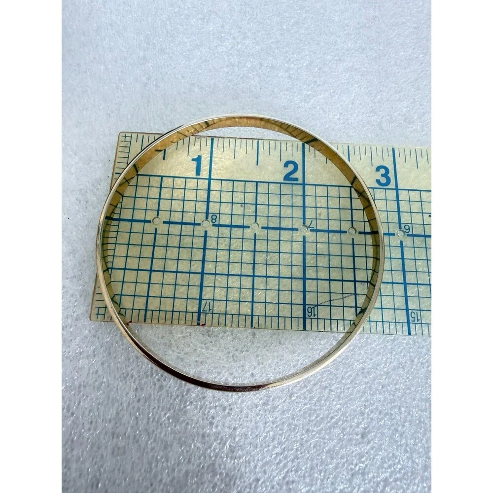 Vintage 1970s -80s Napier Gold Tone White Enamel Bangle Bracelet 2.5 Inch